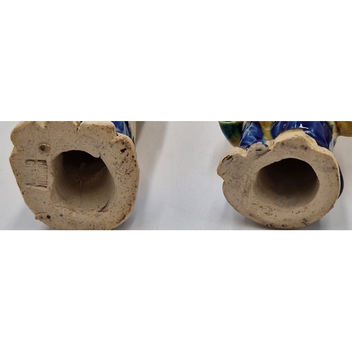 193 - CHINESE MUD/CLAY CHARACTER FIGURINES (2) 