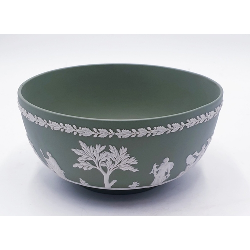 681 - WEDGWOOD GREEN JASPER Large 20cm Dia BOWL