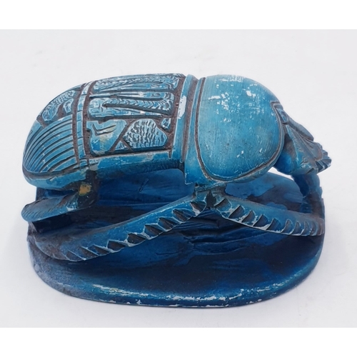 690 - SCARAB BEETLE 6cm x 12cm PAPERWEIGHT