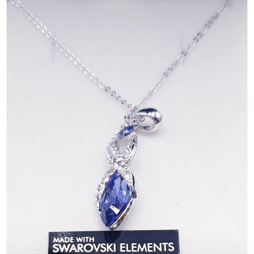 695 - SWAROVSKI CRYSTAL ELEMENTS DROP NECKLACE (Boxed)