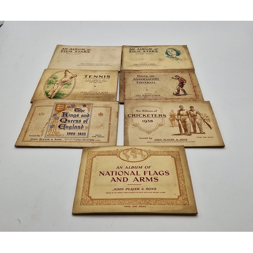 701 - JOHN PLAYER & Sons CIGARETTE CARD ALBUMS (All Complete) To Include FILM STARS,FOOTBALL,TENNIS,CRICKE... 