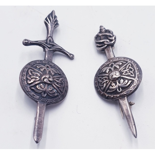 716 - STERLING SILVER SCOTTISH CELTIC PINS (2)