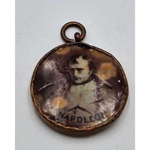 745 - NAPOLEON & JOSEPHINE DOUBLE SIDED 2.5cm Dia LOCKET (Extremely Rare)  (Boxed)