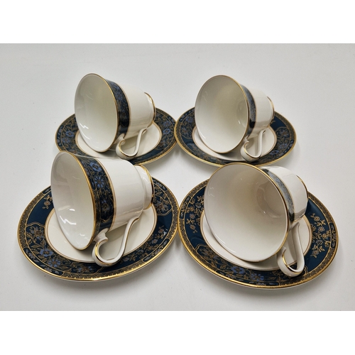 761 - ROYAL DOULTON CHINA CUPS & SAUCERS (4) IN THE CARLYLE DESIGN