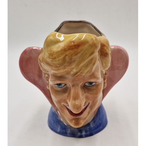 767 - KEVIN FRANCIS CERAMICS Large 15cm (Hand Painted) DOUBLE SIDED CHARACTER JUG 