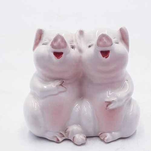 810 - BESWICK 7cm MODEL OF TWO LAUGHING PIGS (Model No 2103) 1868/71 Only Designed By Mr Albert Hallam FOR... 