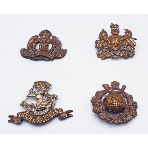 725 - ROYAL MARINE LIGHT INFANTRY BADGE, SUFFOLK REGIMENT WW1 REGIMENT CAP BADGE, GENERAL SERVICE CAP BADG... 