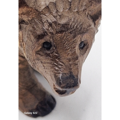 59 - BLACK FOREST Miniature 7cm MODEL OF A BEAR With GLASS EYES