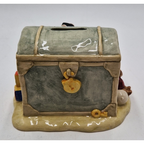 27 - ROYAL DOULTON 15cm x 12cm x 10.5cm 'WILFRED & THE TOY CHEST' (MONEY BOX)  DBH 35 2000/2002 Only Desi... 