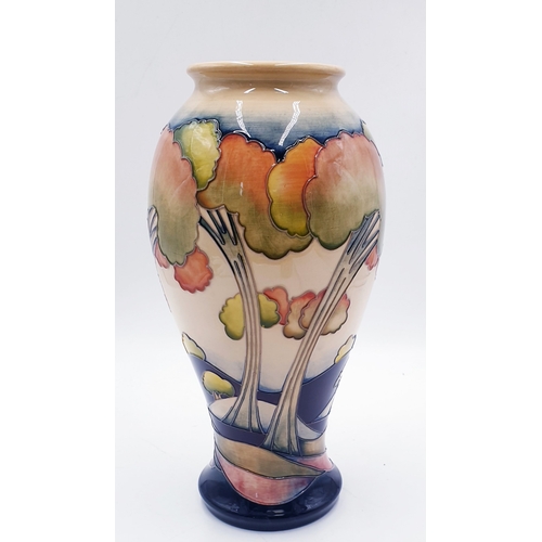 195 - MOORCROFT Extra Large 31cm  (Shape No 46/12) BALLOON VASE IN THE AUTUMN EQUINOX DESIGN Signed By Des... 