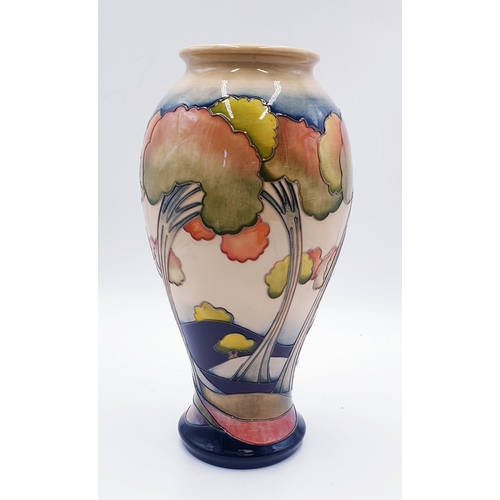 195 - MOORCROFT Extra Large 31cm  (Shape No 46/12) BALLOON VASE IN THE AUTUMN EQUINOX DESIGN Signed By Des... 