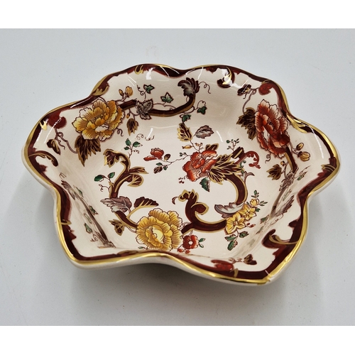 21 - MASON'S IRONSTONE 22cm Dia DISH/BOWL IN THE BROWN VELVET DESIGN