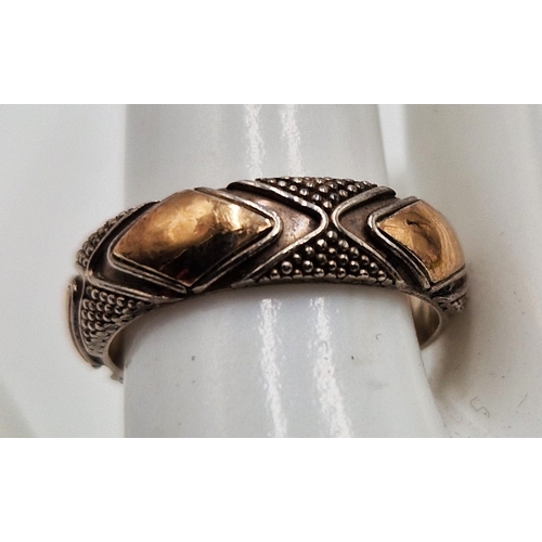 51 - SUARTI 18k GOLD /SILVER RING (Size U, Total Weight 7.0 Grams)