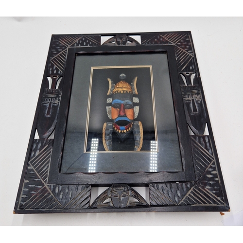 60 - FRAMED Extra Large 42cm x 35cm AFRICAN ART WORK