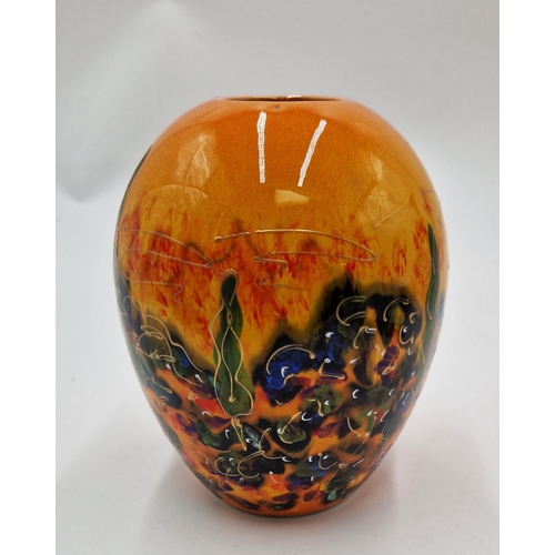 643 - ANITA HARRIS ART POTTERY 15cm DELTA VASE 