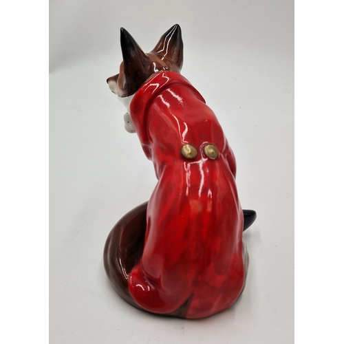 444 - ROYAL DOULTON 16 cm MODEL OF A FOX IN HUNTING DRESS HN 100 (Model No 151) 1913/42 Designed By Mr Cha... 