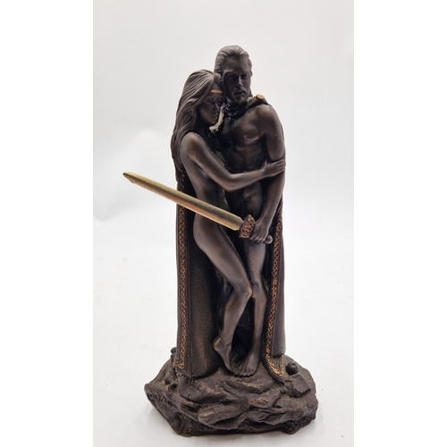 786 - HEREDITIES COLD CAST BRONZE Large 22cm FIGURINE 