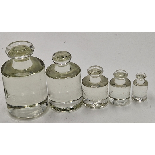 788 - GLASS SCALE WEIGHTS (5)