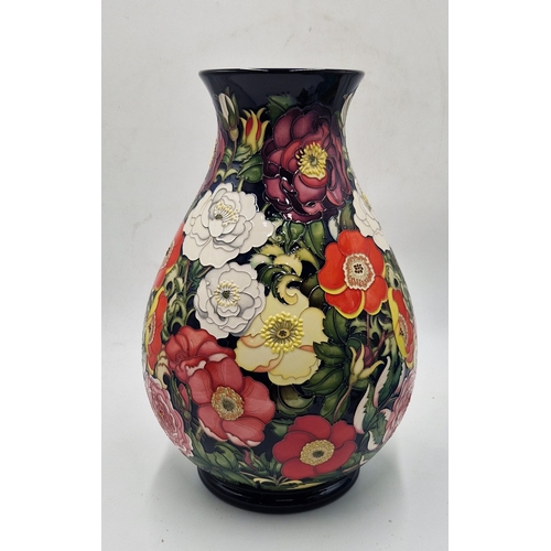 643 - MOORCROFT Extra Large 38cm x  21.5cm x 21.5cm VASE (Shape No 7/15) 