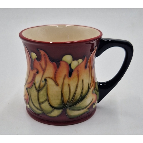 646 - MOORCROFT 8cm x 8cm x 11cm MUG (Shape No MC1) IN THE SEASONS OF COLOUR DESIGN By Designer Kerry Good... 