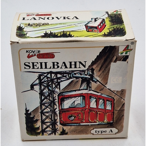 13 - TIN PLATE MODEL OF A CABLE CAR And ACCESSORIES (Boxed)