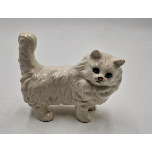 7 - BESWICK Large 12.7cm MODEL OF PERSIAN CAT-STANDING,TAIL ERECT (White Gloss Colourway) (Model No 1898... 