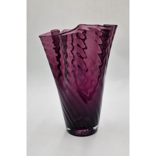 53 - AMETHYST HANDERCHIEF Large 25cm VASE