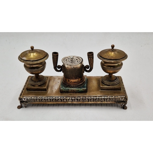 76 - METAL 22cm x 12cm INKSTAND