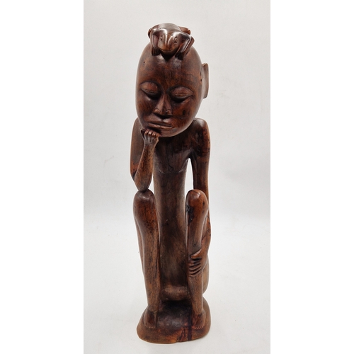 95 - WOODEN AFRICAN (Hand Carved) Extra Large 55cm FIGURINE