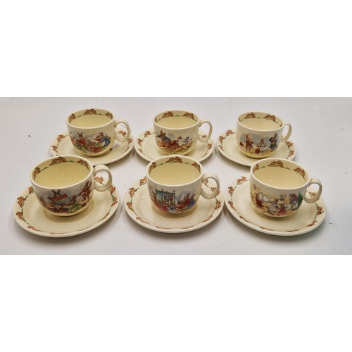 169D - ROYAL DOULTON CHINA BUNNYKINS CUPS And SAUCERS (6)