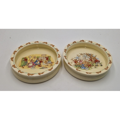 175 - ROYAL DOULTON CHINA BUNNYKINS 19cm Dia FOOD BOWLS (2)