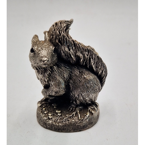 184 - COUNTRY ARTISTS SILVER FILLED Miniature 8cm MODEL OF A SQUIRREL