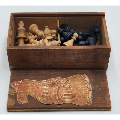 185 - CHESS SET (Old) (Boxed) (16 Of Each Colour)