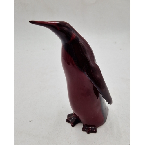 257 - ROYAL DOULTON 15.5cm FLAMBE MODEL OF A PENGUIN