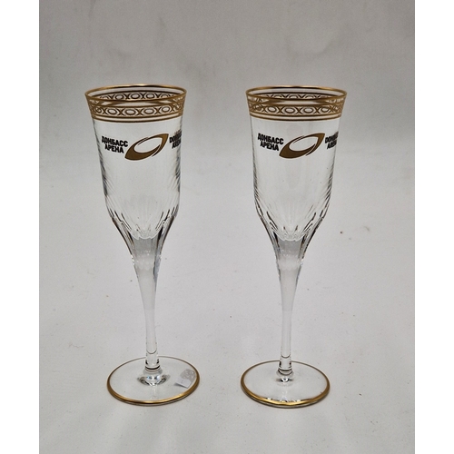 304 - DE-LAMERIE (London) GOLD RIMMED SHERRY GLASSES (2) (Please Note This Lot WILL NOT BE PACKED OR SHIPP... 