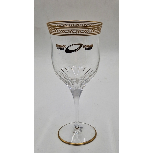 306 - DE-LAMERIE (London) GOLD RIMMED  WINE GLASS (Please Note This Lot WILL NOT BE PACKED OR SHIPPED....C... 