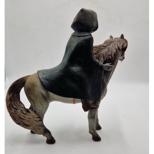 630 - NEIL DALRYMPLE Extra Large 40cm x 40cm SCULPTURE  'ARAGORN' ON HORSEBACK
(Please Note This Lot Will ... 