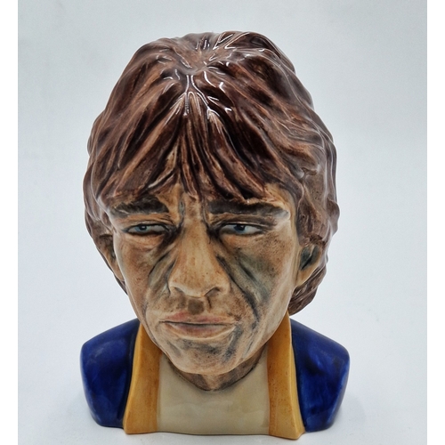 649 - PEGGY DAVIES STUDIO'S 15cm CHARACTER JUG / BUST 