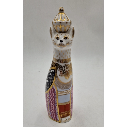 730 - ROYAL CROWN DERBY CHINA Large ____cm MODEL ROYAL 'ROYAL BERMESE' CAT