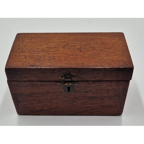 757 - WOODEN VICTORIAN TEA CADDY