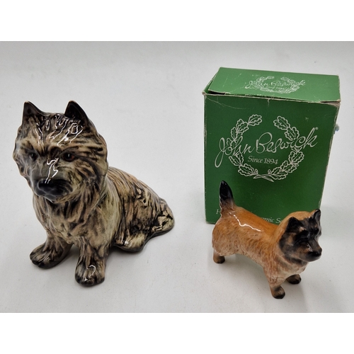 795 - BESWICK MODEL OF A CAIRN TERRIER (Original Box) TOGETHER WITH A SYLVAC MODEL OF A CAIRN TERRIER