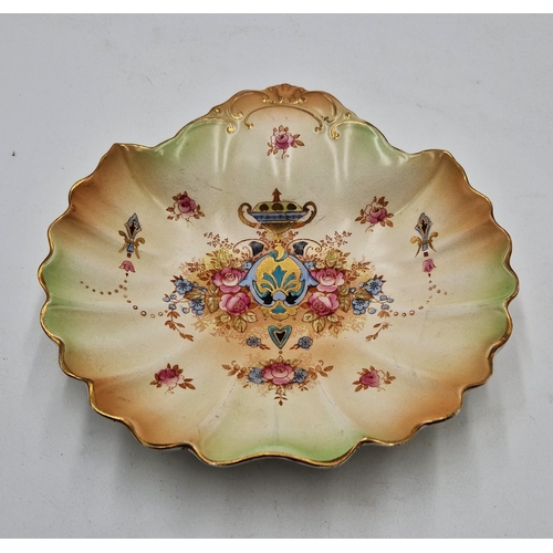 128 - CROWN DEVON (Fieldings) ORNATE BLUSH IVORY Large 23cm Dia DISH