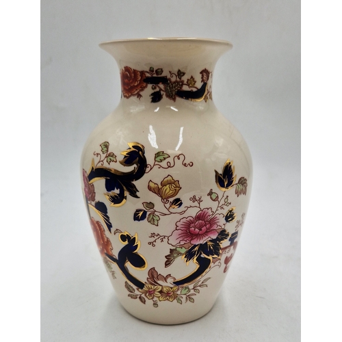 199 - MASON'S IRONSTONE Large 20cm VASE IN THE BLUE MANDALAY DESIGN