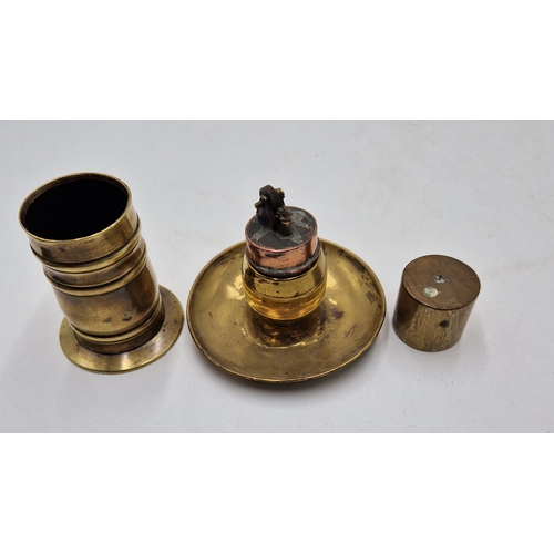 220 - TRENCH ART LIGHTER, MATCH HOLDER & ASHTRAY