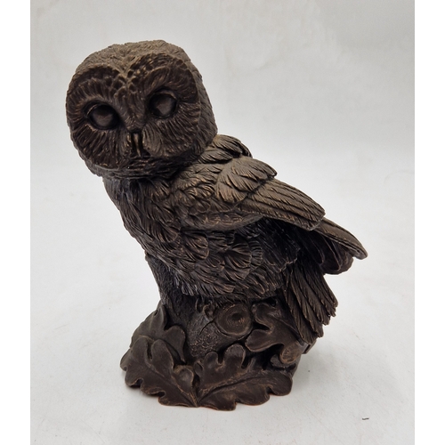 226 - HEREDITIES COLD CAST BRONZE 17 cm MODEL OF AN OWL MI 8219