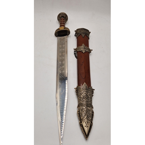 229 - ROMAN GLADIUS Extra Large 78cm ORNAMENTAL SWORD And SCABBARD (Please Note This Lot WILL NOT BE PACKE... 