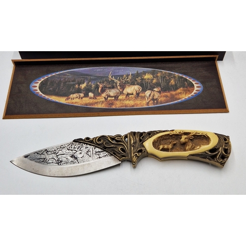 230 - DEER HUNTING KNIFE (Boxed)  (Please Note This Lot WILL NOT BE PACKED OR SHIPPED....PROOF OF BEING OV... 