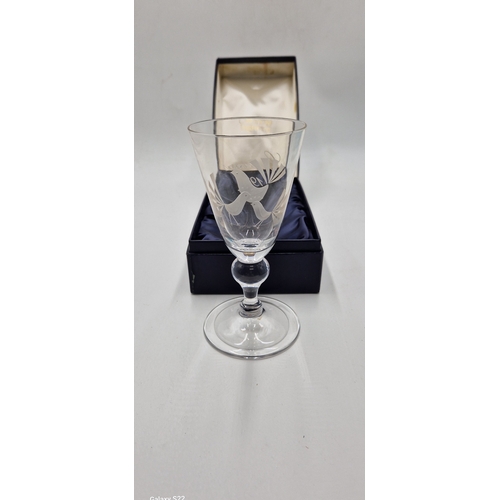 254 - CAITHNESS CRYSTAL CHRISTMAS GOBLET 