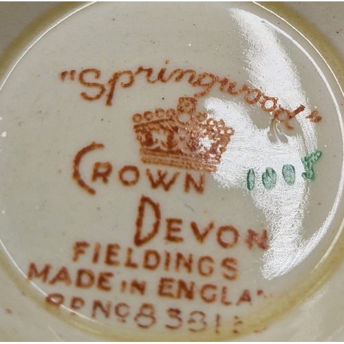 29 - CROWN DEVON (Fieldings) CHINA TRIOS (2) IN THE SPRINGWOOD DESIGN.
(Earthenware manufacturer at the D... 