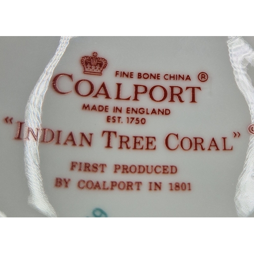 31 - COALPORT CHINA CUPS (8) IN THE INDIAN TREE CORAL DESIGN.
(England was a centre of porcelain and pott... 